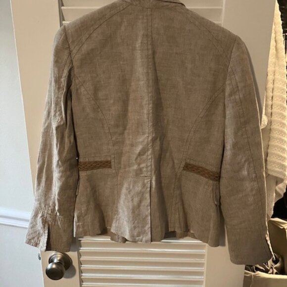 Trina Turk Beige Linen Blazer Women’s Size 4 - Very Good Condition - Picture 3 of 7